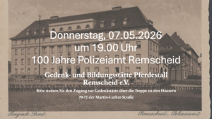 Mehr über den Artikel erfahren Vortrag 100 Jahre Polizeiamt Remscheid (Wiederholung)